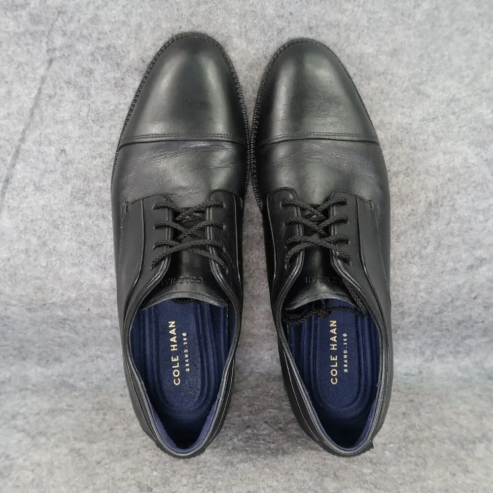 Cole Haan Shoes Men 8.5 Oxford Classic Professional Formal Leather Cap Toe Black